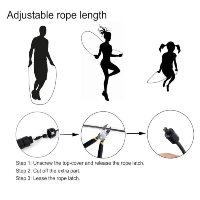 Adjustable Skipping Rope for Fitness Training and Cardio Workout
