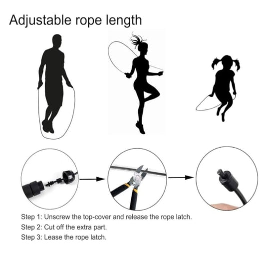 Adjustable Skipping Rope for Fitness Training and Cardio Workout